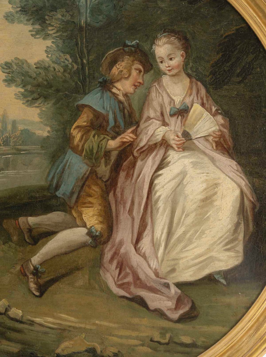 École française du XVIIIᵉ siècle  Dans le goût d'Antoine Watteau (1684-1721)-photo-3