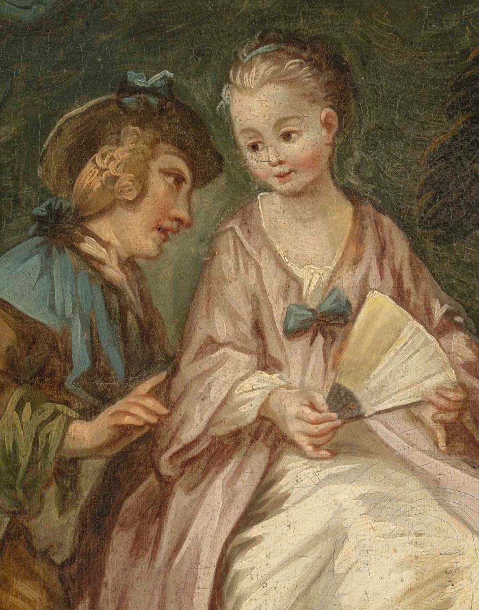 École française du XVIIIᵉ siècle  Dans le goût d'Antoine Watteau (1684-1721)-photo-4