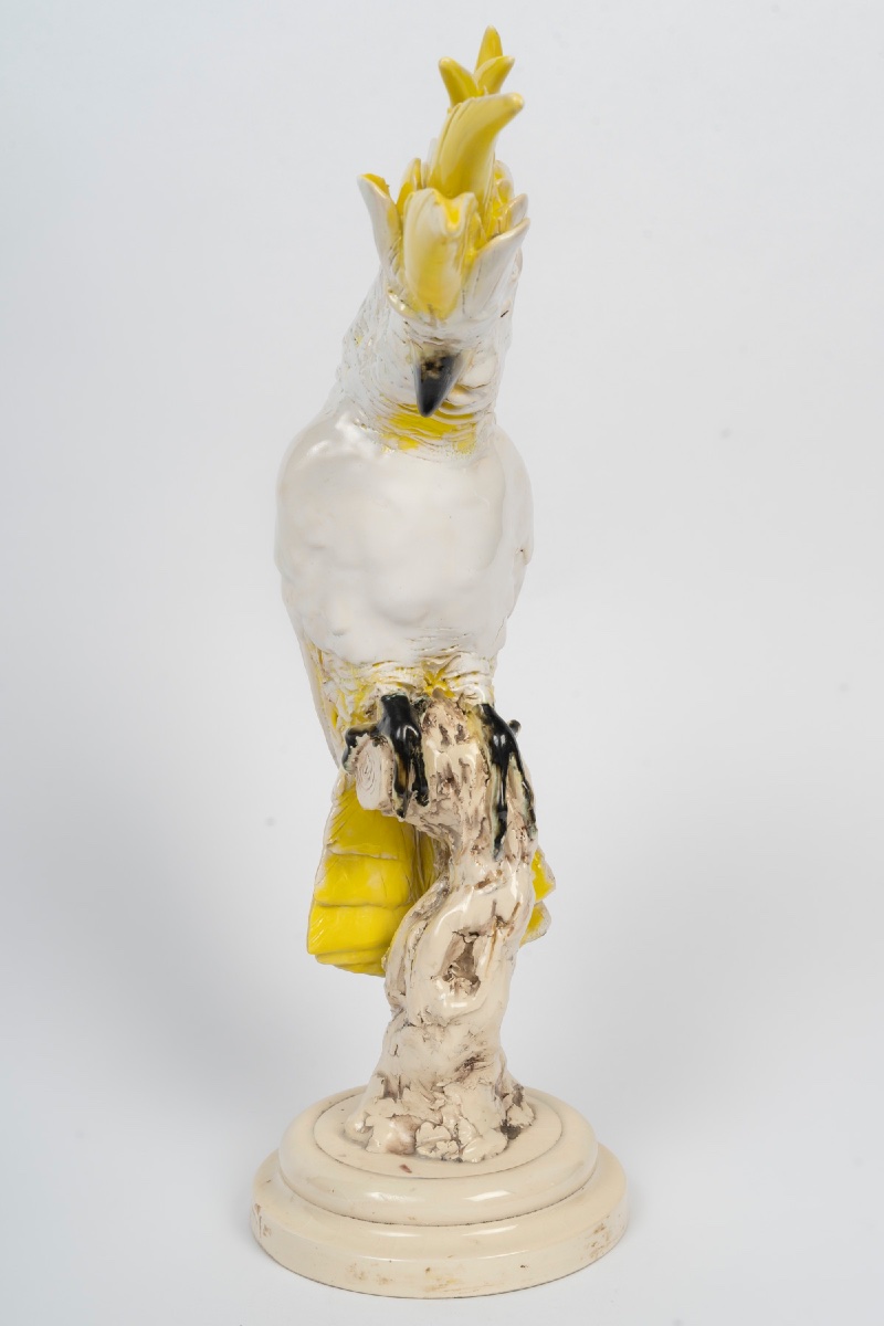 Sculpture de cacatoès en céramique polychrome  Carrieri – milieu du XXᵉ -photo-2