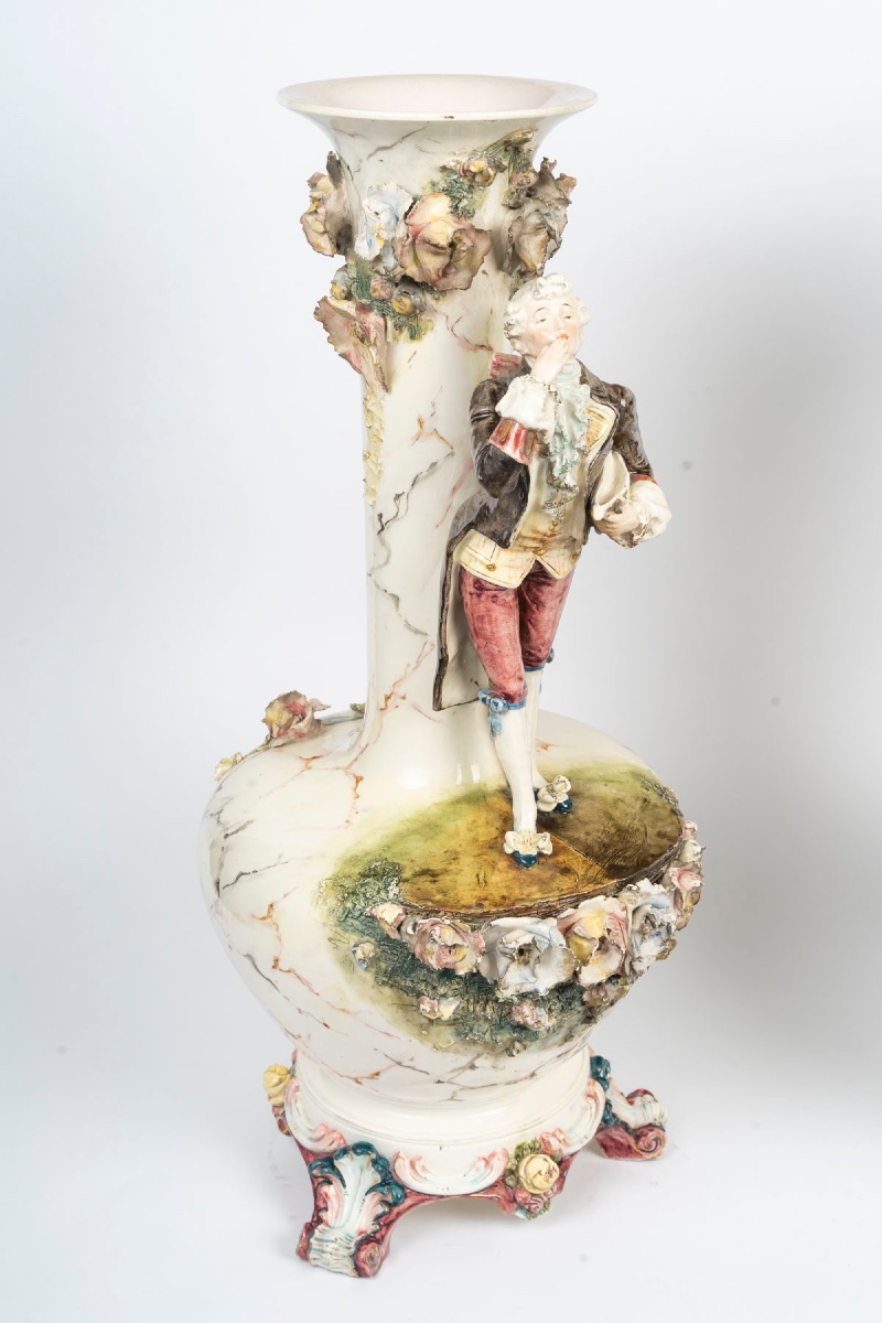 Pair Of Polychrome Porcelain Vases – Late 19th Century-photo-7