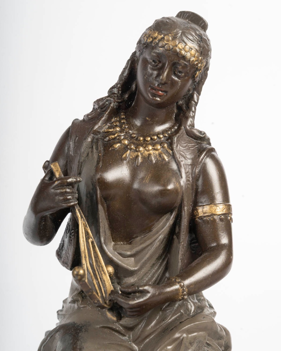 Paire de sculptures orientalistes dans le goût de Louis Hottot – Fin du XIXᵉ siècle-photo-3
