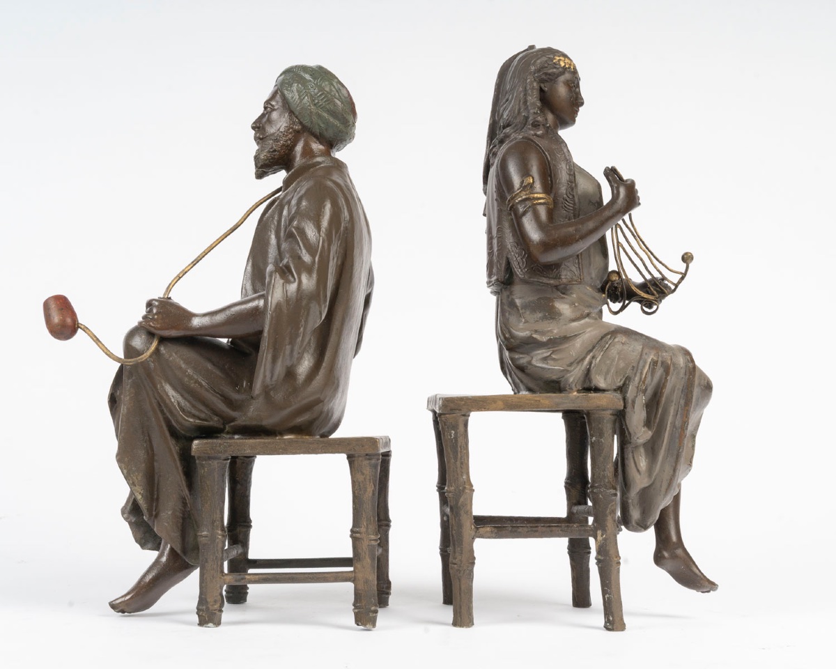 Paire de sculptures orientalistes dans le goût de Louis Hottot – Fin du XIXᵉ siècle-photo-4