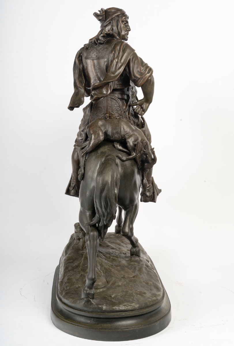 émile Guillemin And Alfred Barye – Arab Horseman. Late 19th–early 20th Century.-photo-6