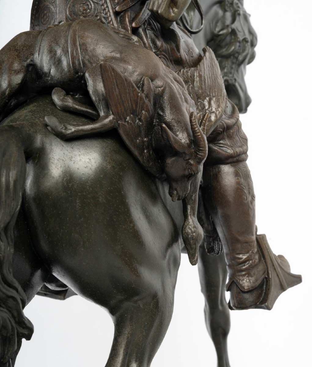 émile Guillemin And Alfred Barye – Arab Horseman. Late 19th–early 20th Century.-photo-7