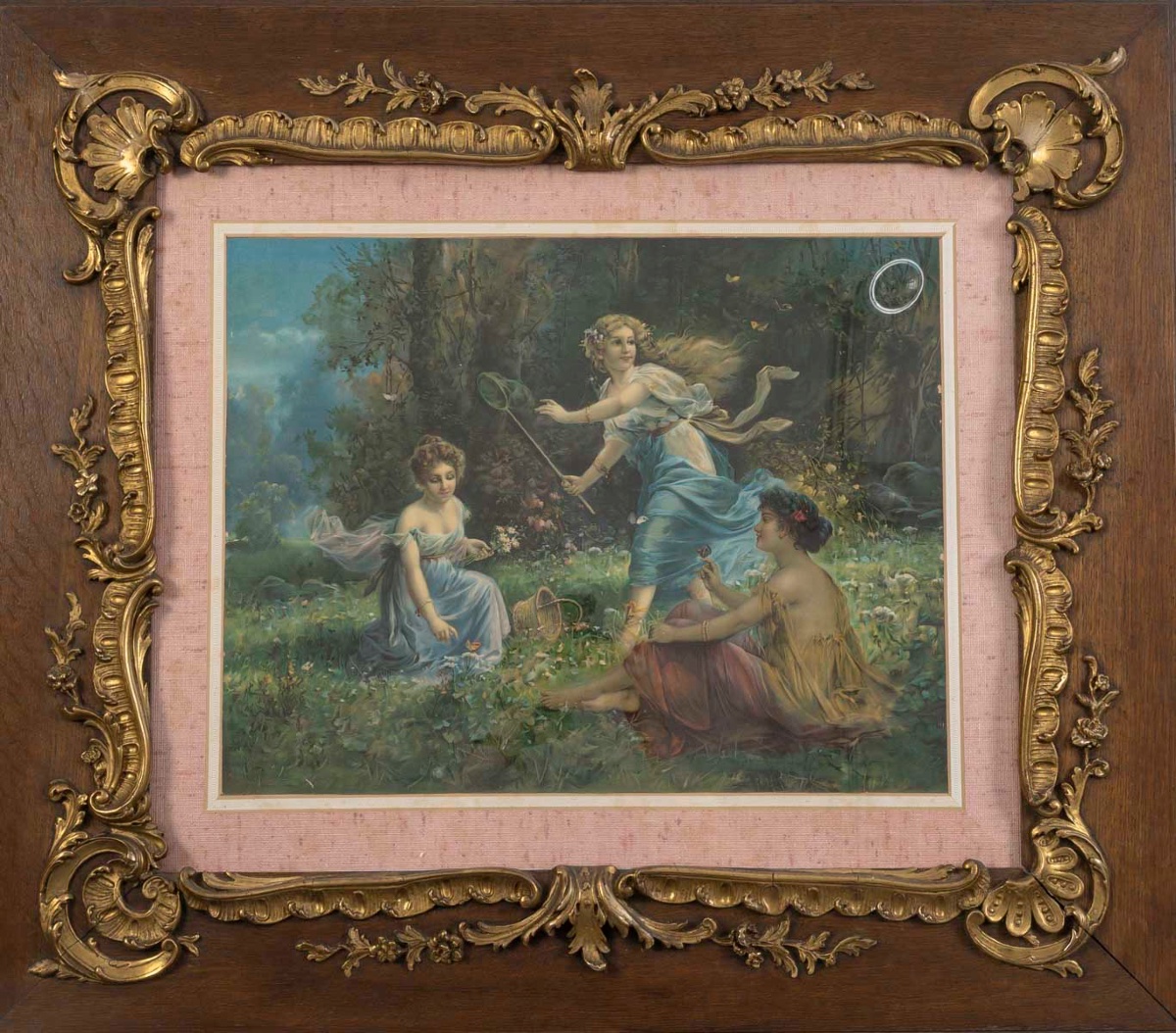 Pair Of Hand-colored Engravings Enhanced With Watercolor Napoleonic III Era, Circa 1860–1870-photo-2