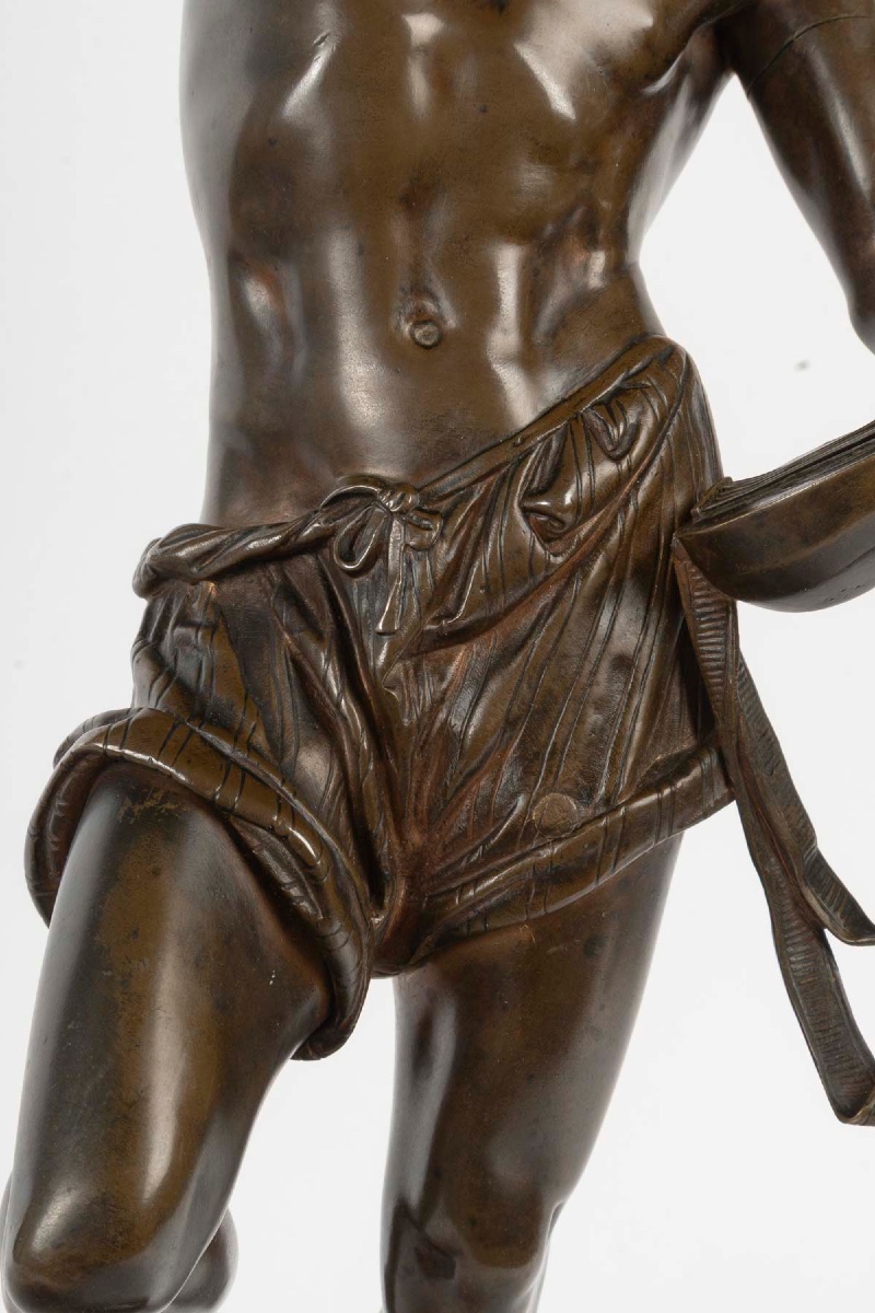 Bronze With A Brown Patina, A. Carrier, Cast By V. Colin & Cie, Paris, Late 19th Century-photo-2