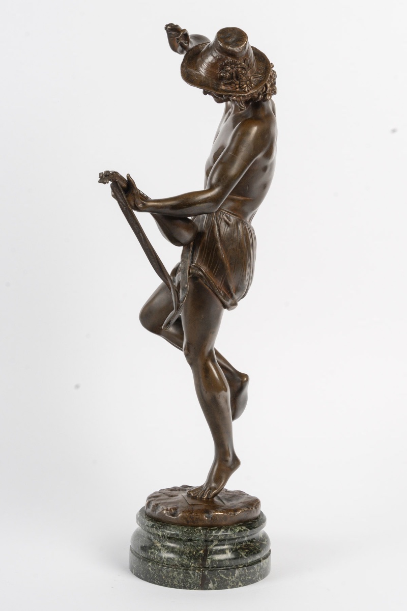 Bronze With A Brown Patina, A. Carrier, Cast By V. Colin & Cie, Paris, Late 19th Century-photo-3