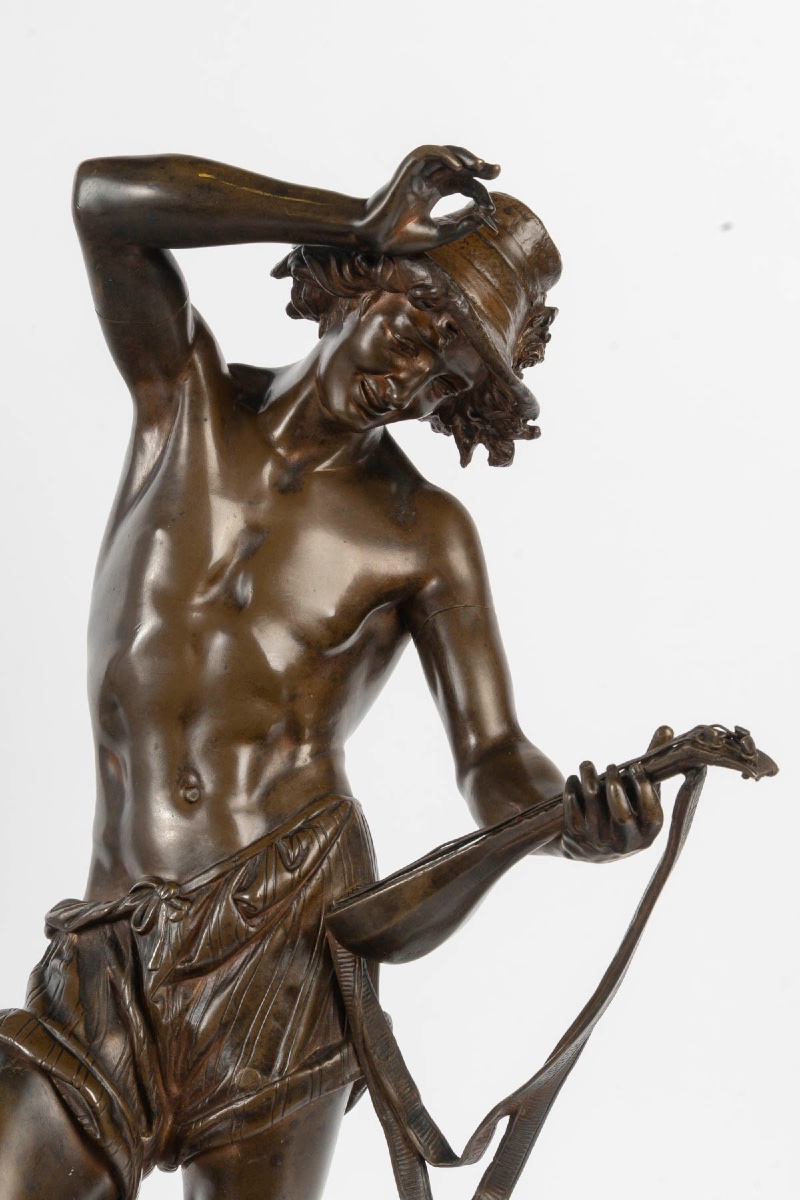 Bronze With A Brown Patina, A. Carrier, Cast By V. Colin & Cie, Paris, Late 19th Century-photo-4