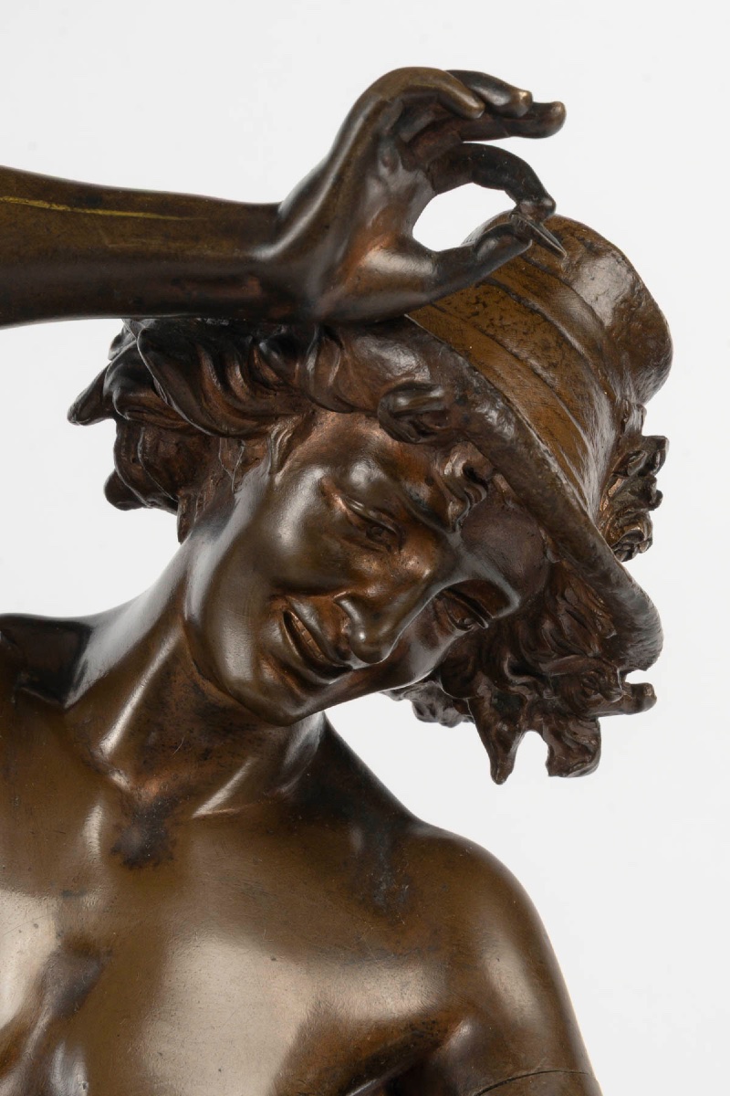 Bronze With A Brown Patina, A. Carrier, Cast By V. Colin & Cie, Paris, Late 19th Century-photo-5
