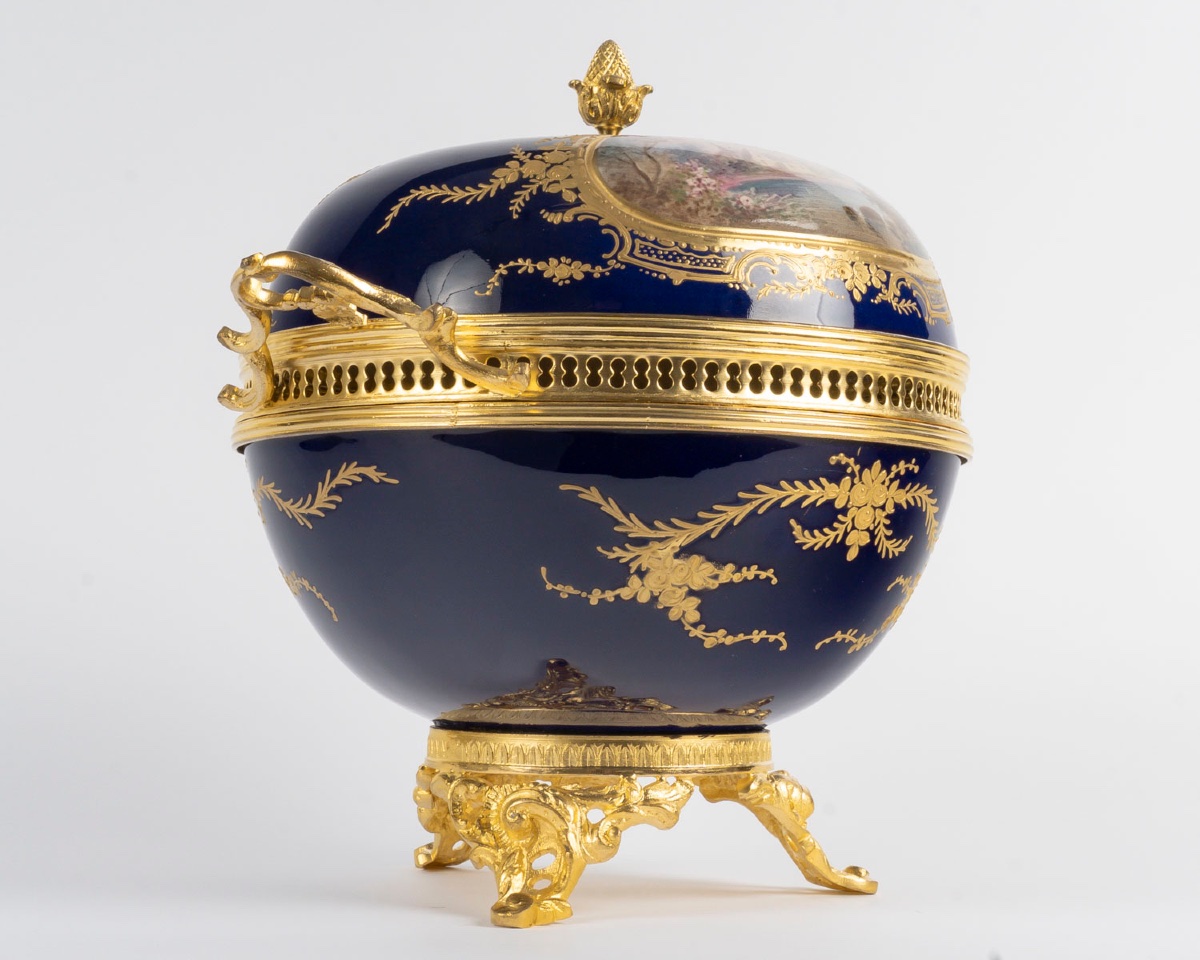 Sèvres-style Candy Dish Made Of Earthenware, Late 19th Century-photo-2