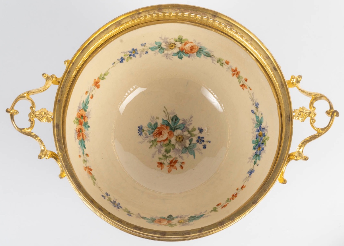 Sèvres-style Candy Dish Made Of Earthenware, Late 19th Century-photo-4