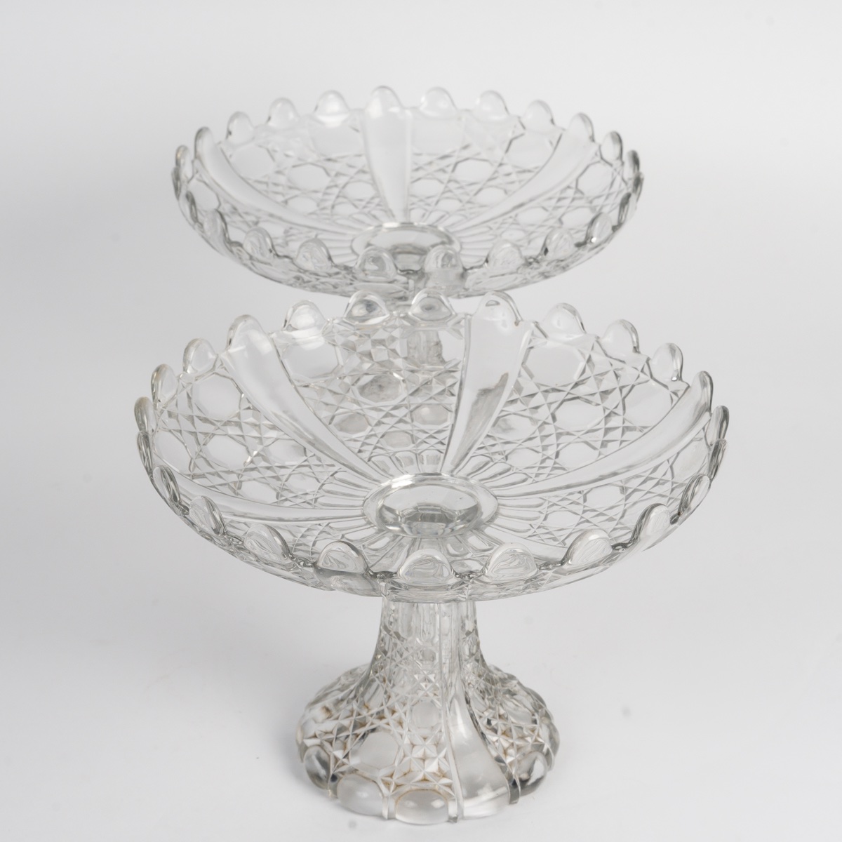 A Pair Of Molded Crystal Glasses -photo-1