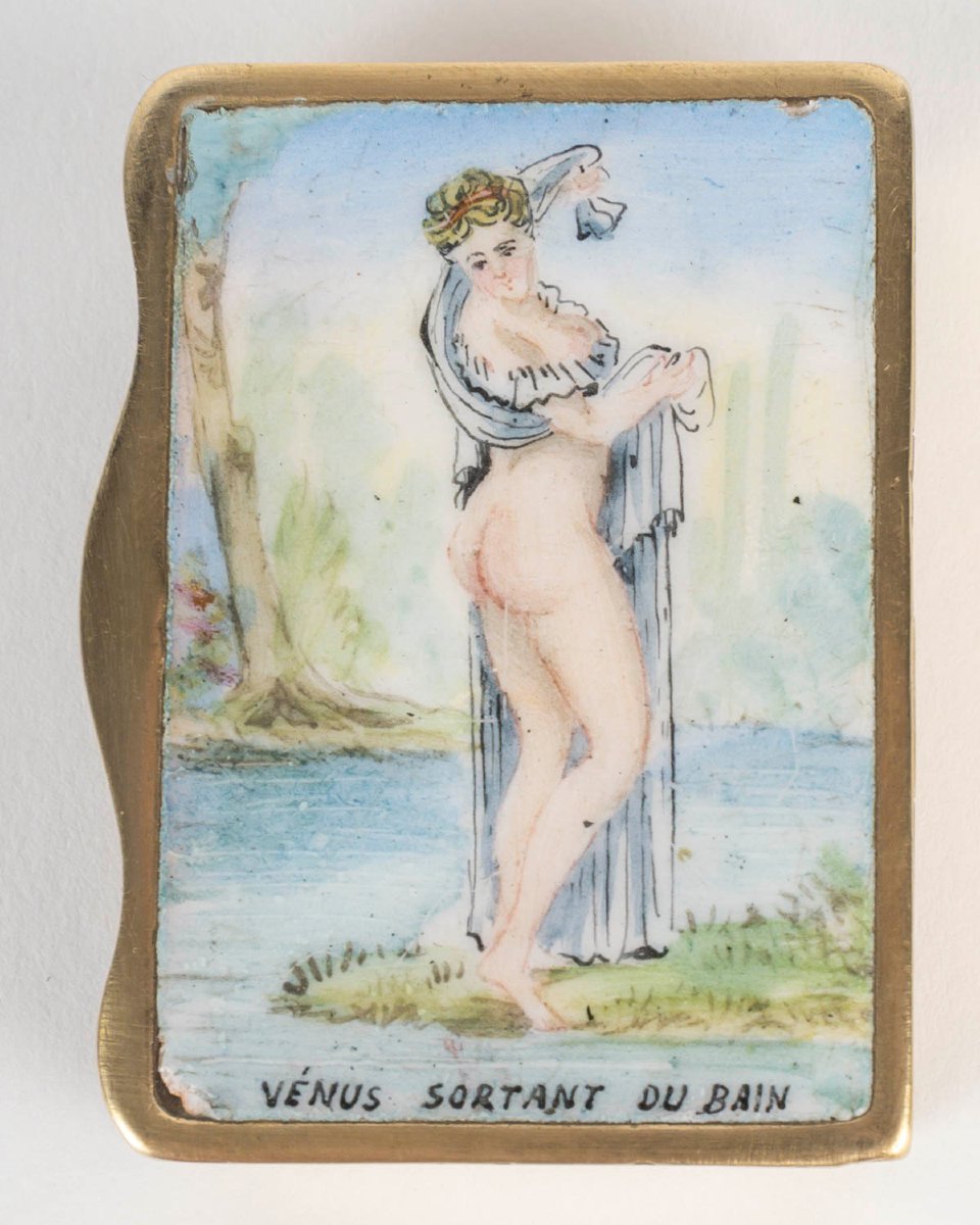 Paire de boîtes miniatures Art Nouveau à plaques d'émail, France, vers 1900-photo-2