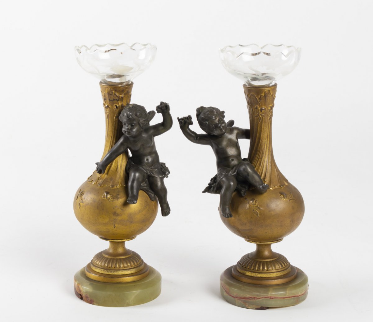 Paire De Petits Vases Soliflore Napoléon III