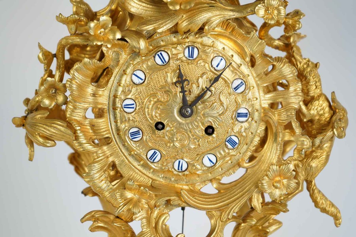 Clock Set XIXth Century After The Fountain-photo-3