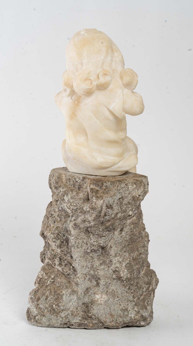 Alabaster Figurine Of A Little Girl-photo-1