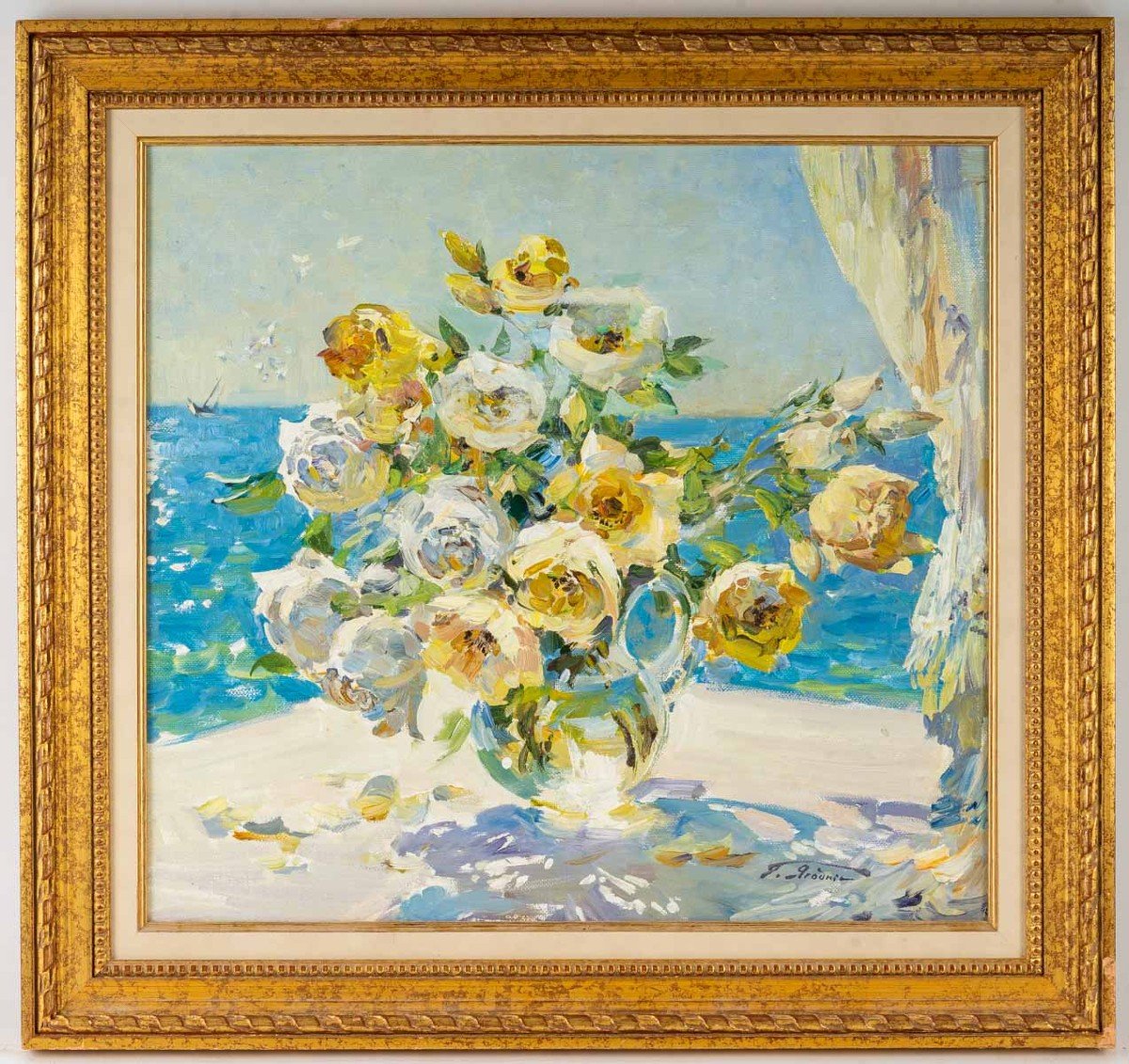 Huile Sur Toile Russe XXÈme SiÈcle 