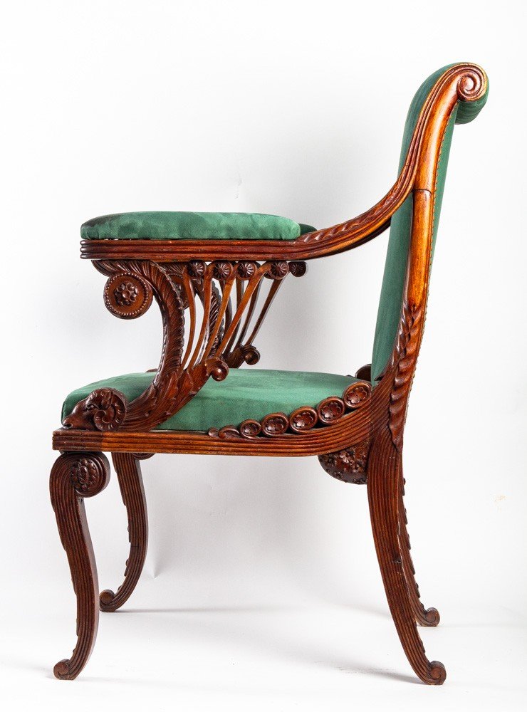 Desk Chair Art Nouveau Style -photo-4