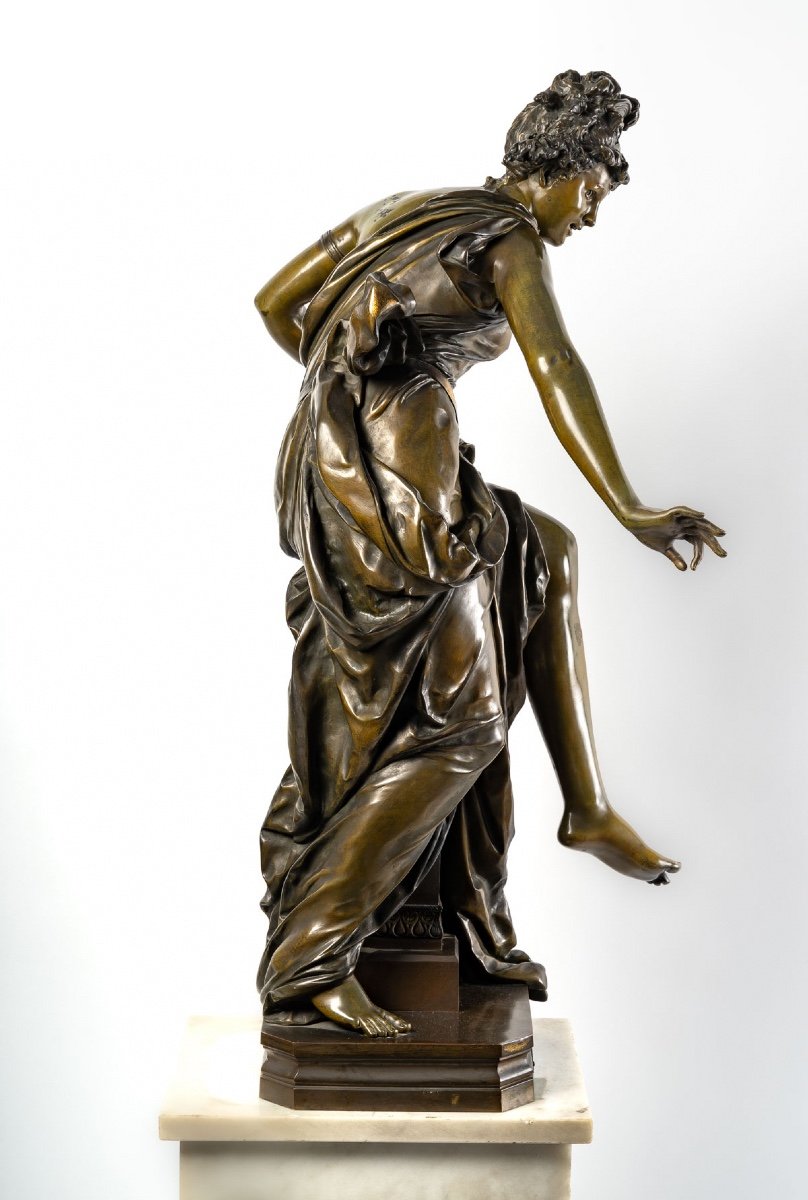 Figure En Bronze Melodie d'Albert Ernest Carrier Belleuse-photo-3