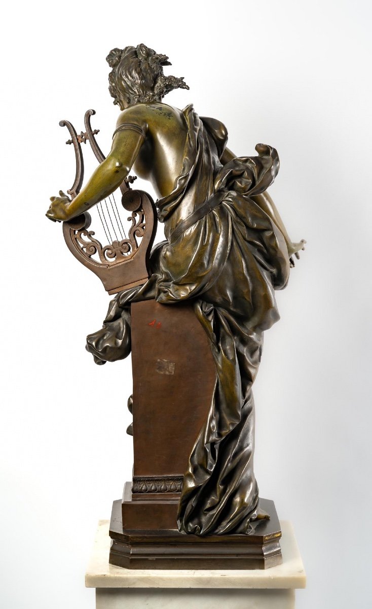 Figure En Bronze Melodie d'Albert Ernest Carrier Belleuse-photo-4