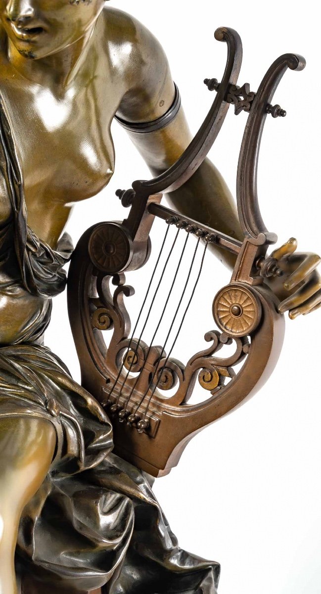 Figure En Bronze Melodie d'Albert Ernest Carrier Belleuse-photo-2