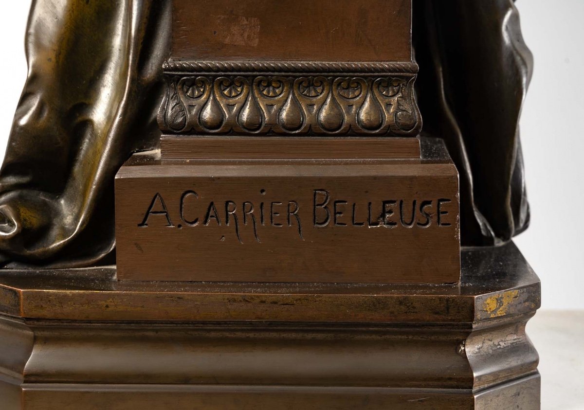 Figure En Bronze Melodie d'Albert Ernest Carrier Belleuse-photo-5