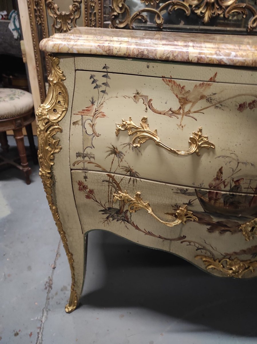 Louis XV Style Lacquer Commode Late Nineteenth Century-photo-6