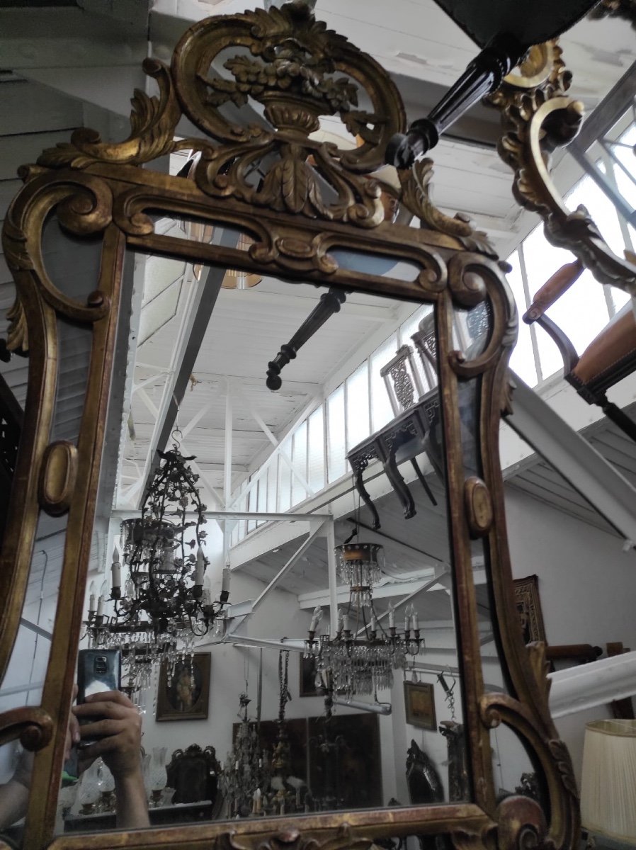 Louis XV Style Mirror XIXth Century-photo-2