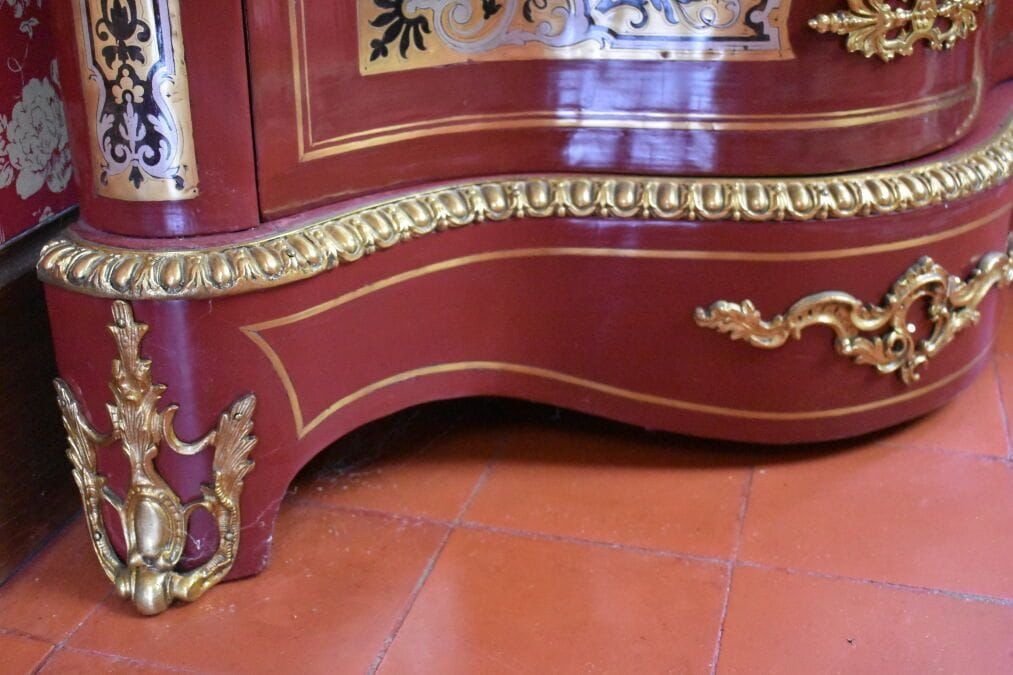 Pair Of Corners In Boulle Marquetry Late Nineteenth Century-photo-3