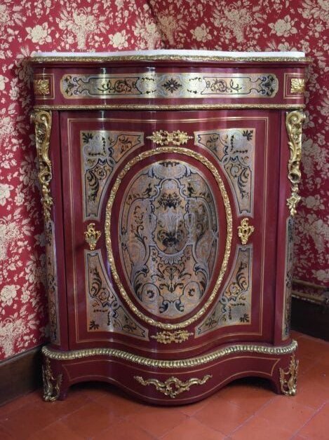 Pair Of Corners In Boulle Marquetry Late Nineteenth Century