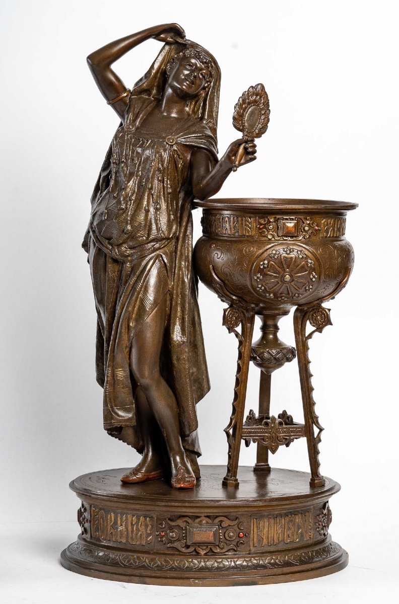 Paire De Sculptures Orientalistes Signés Louis Hottot -photo-4