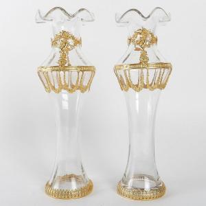 Paire De Vases En Sèvres Fin XIXème Siècle 