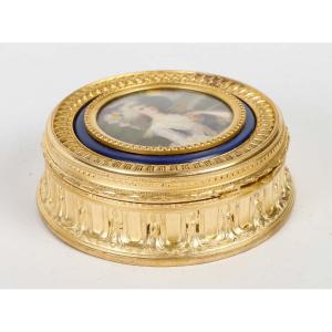 A Late 19th Century Gilt Bronze Jewelry Box 