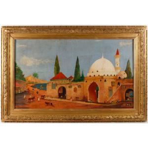 Oil On Canvas Orientalist Framed Late 19th Century 