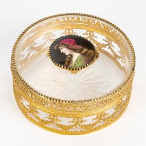 A Late 19th Century Crystal Candy Box 