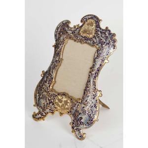 A Cloisonne Bronze Photo Frame Late 19th Century 