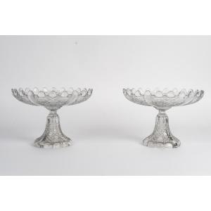 A Pair Of Molded Crystal Glasses 