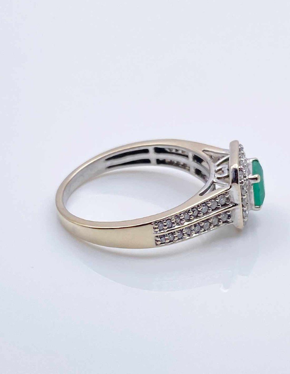 Bague Diamants & Emeraude-photo-3