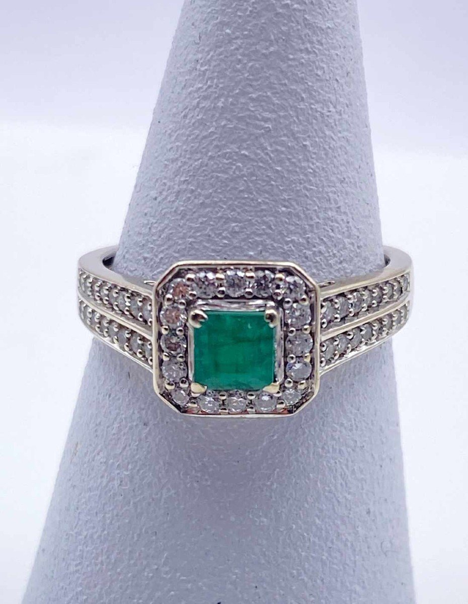 Bague Diamants & Emeraude-photo-4