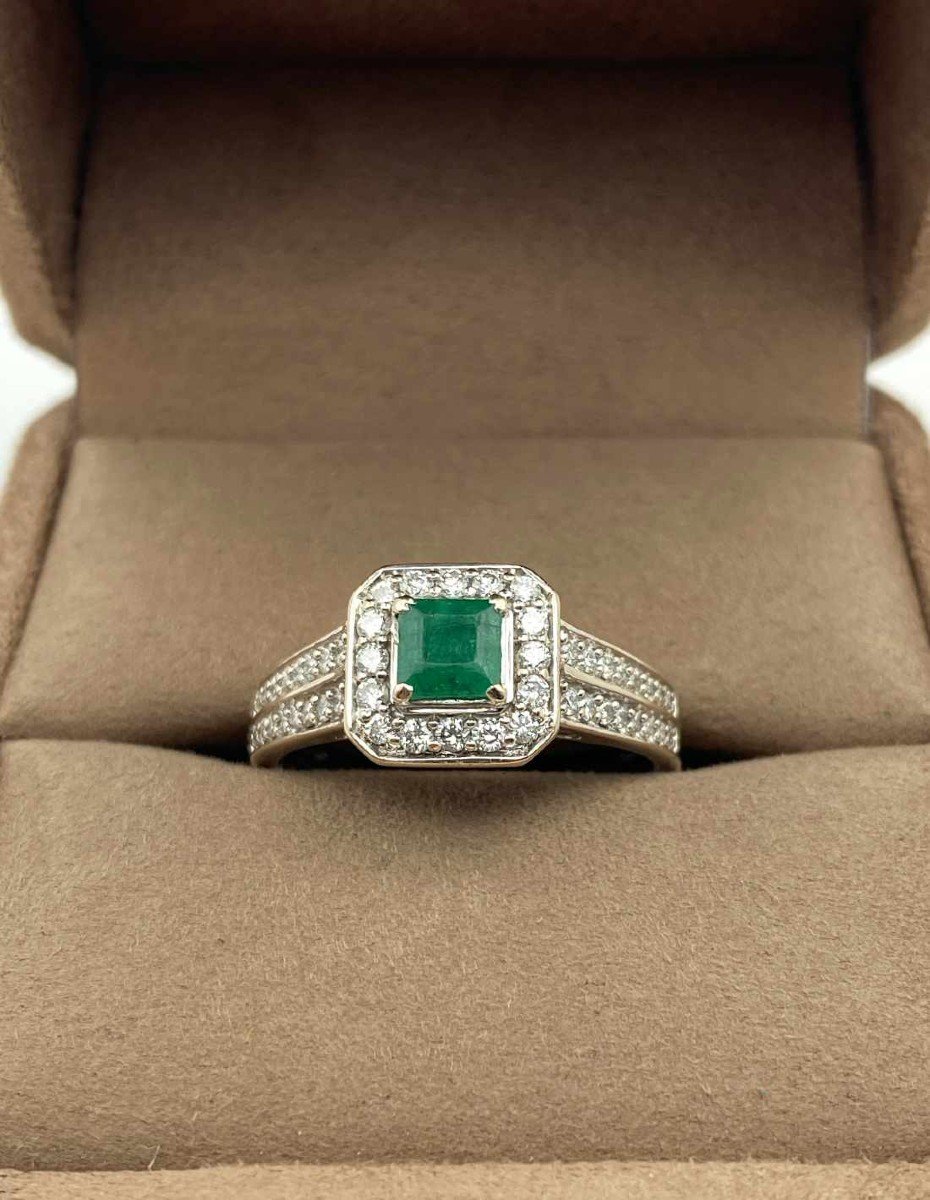 Bague Diamants & Emeraude-photo-2