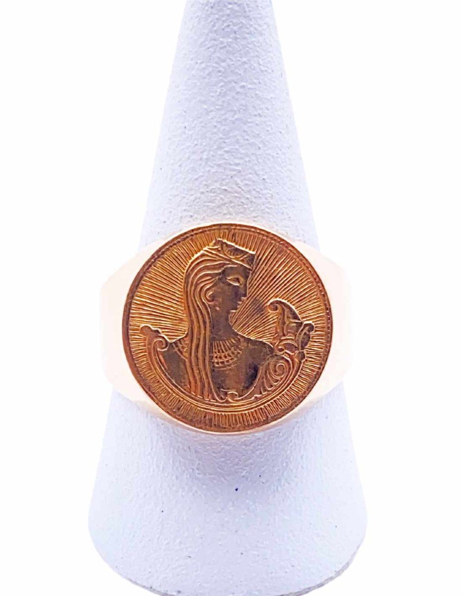 Slavic World Figure Ring In 14k Rose Gold-photo-2