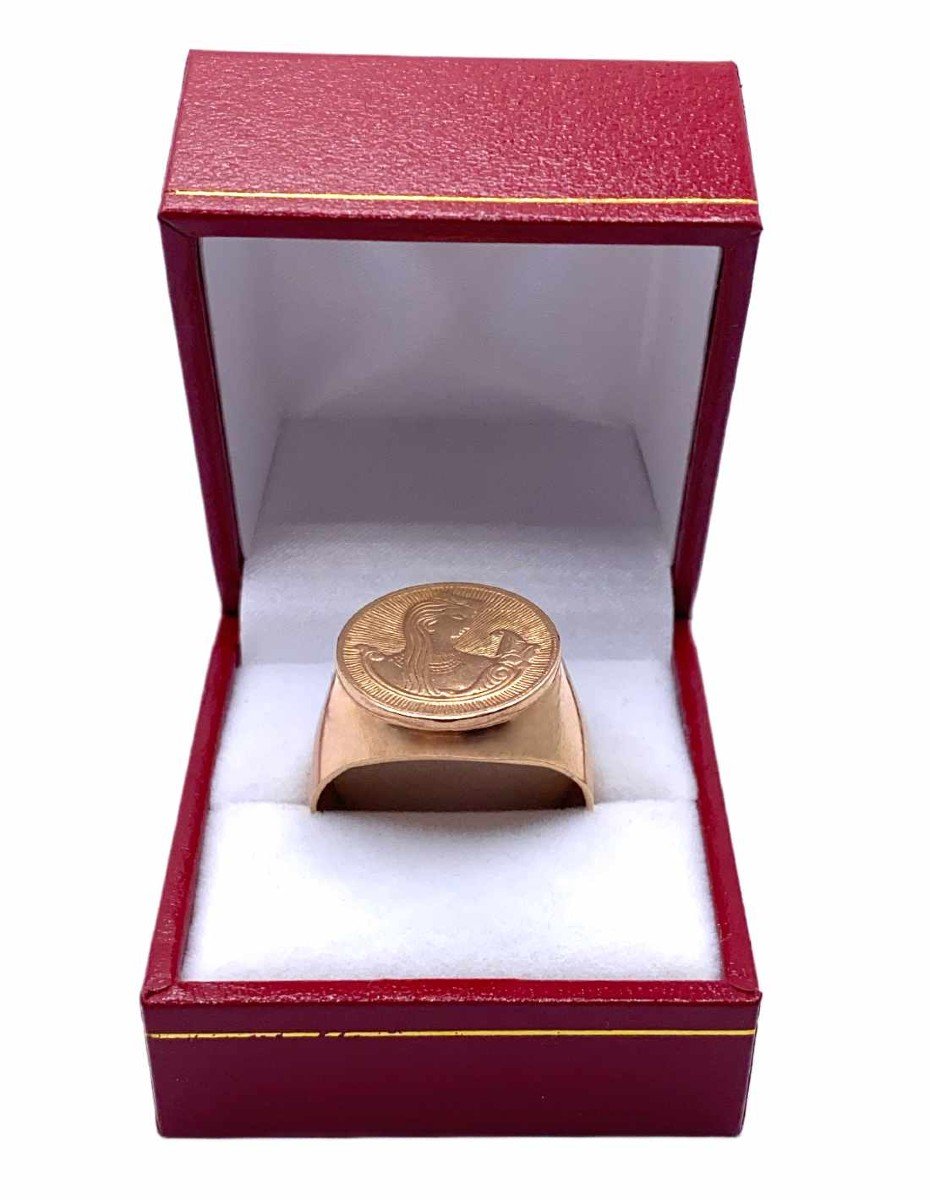 Slavic World Figure Ring In 14k Rose Gold-photo-4