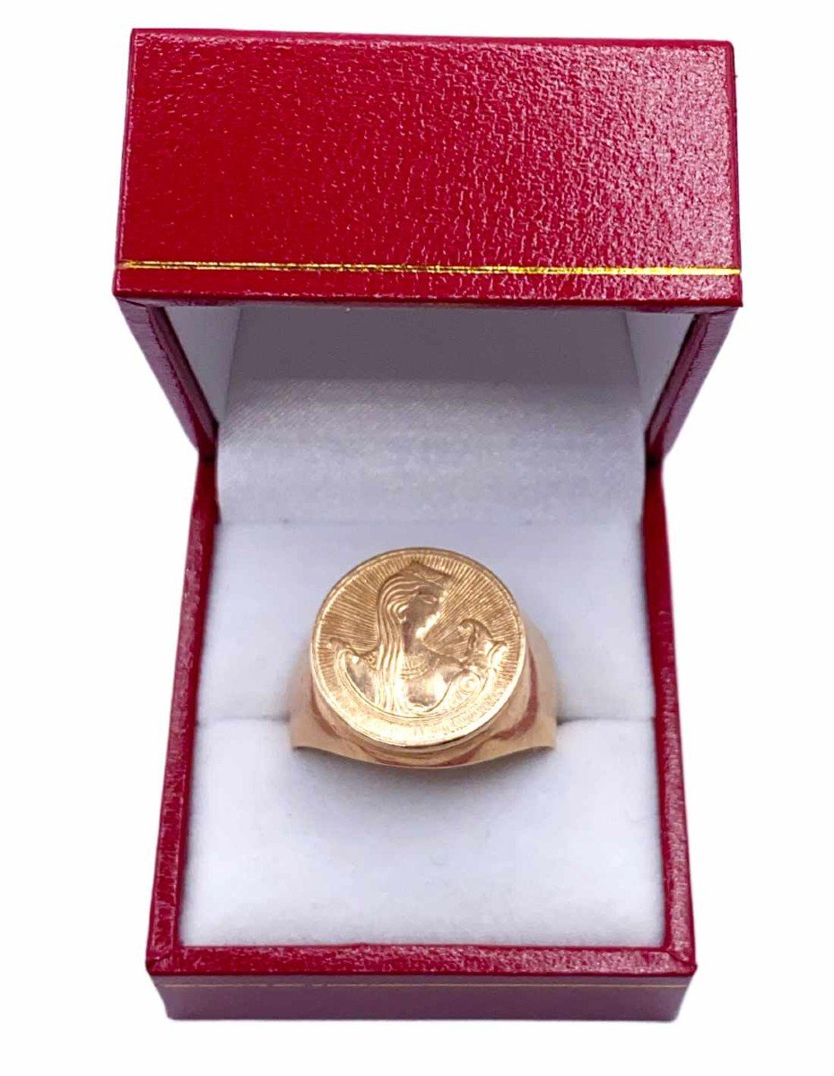 Slavic World Figure Ring In 14k Rose Gold-photo-1