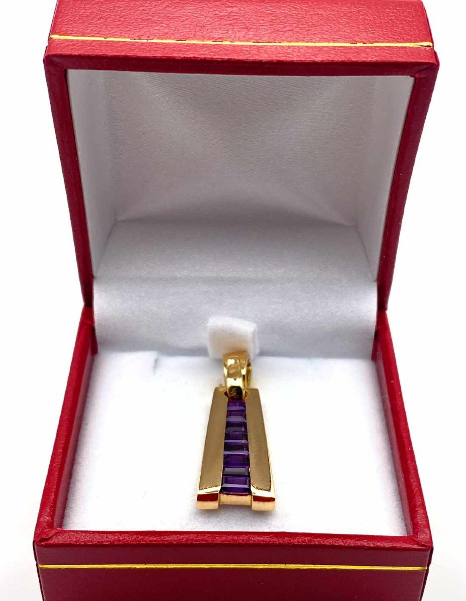 Guy Laroche - Pendentif Or & Amethystes-photo-2