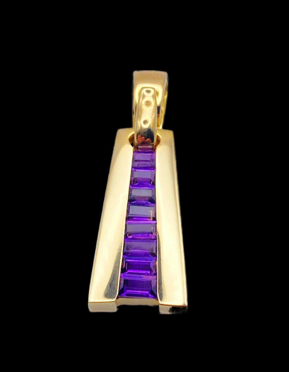 Guy Laroche - Pendentif Or & Amethystes-photo-1