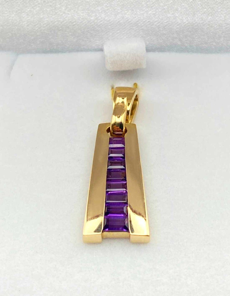 Guy Laroche - Pendentif Or & Amethystes