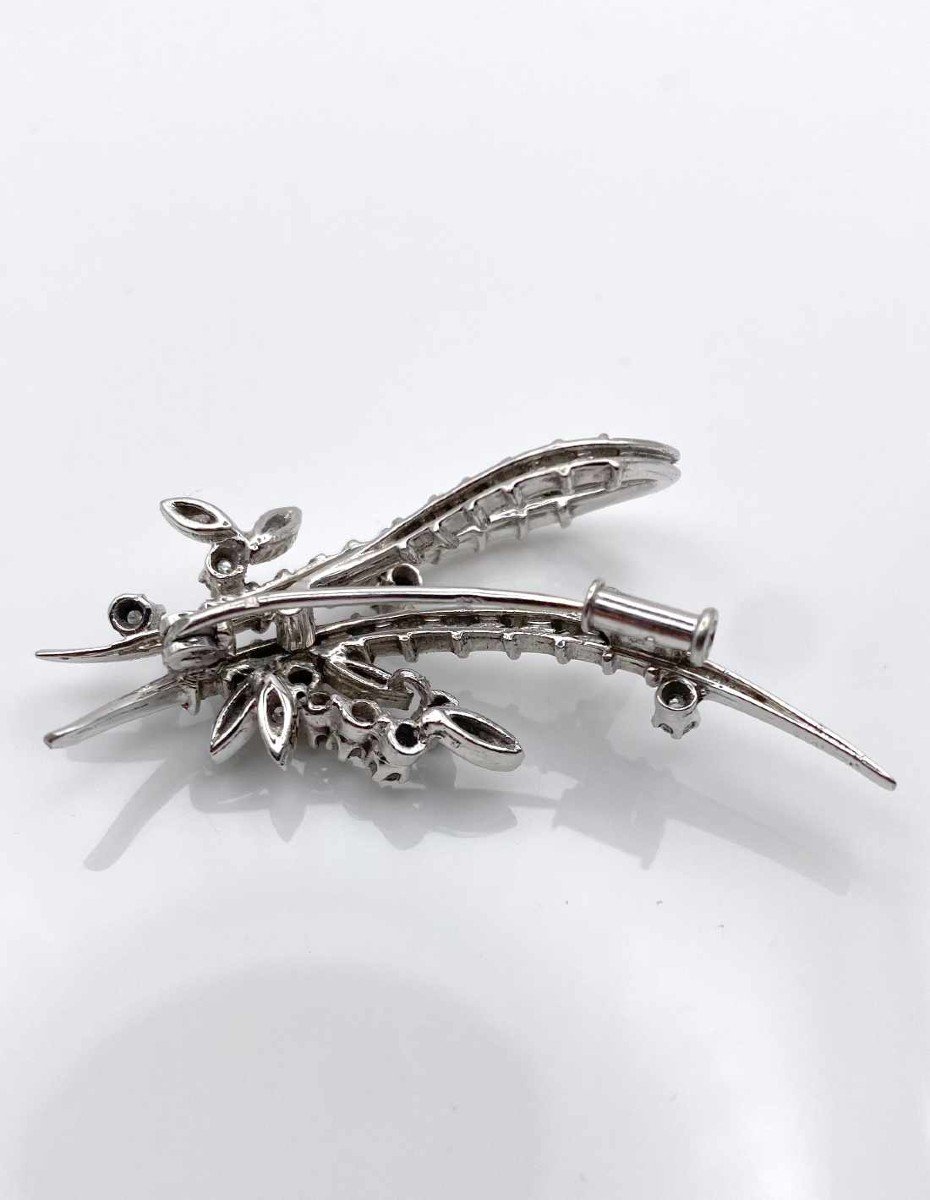 Broche Or Blanc & Diamants-photo-3