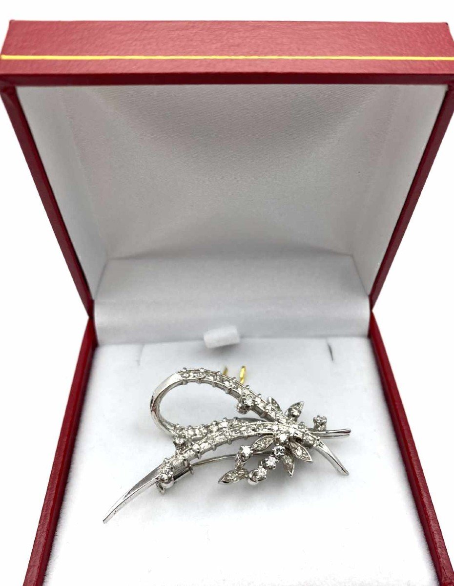 Broche Or Blanc & Diamants-photo-4