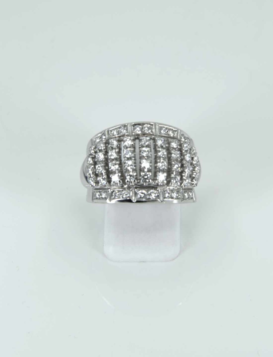 White Gold & Diamond Band Ring-photo-4