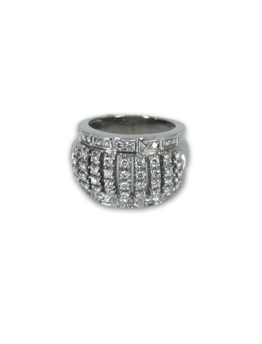 White Gold & Diamond Band Ring